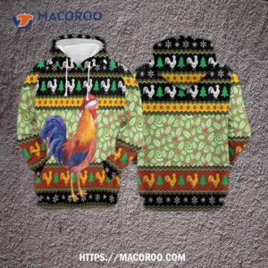 Rooster All Over Print 3D Hoodie