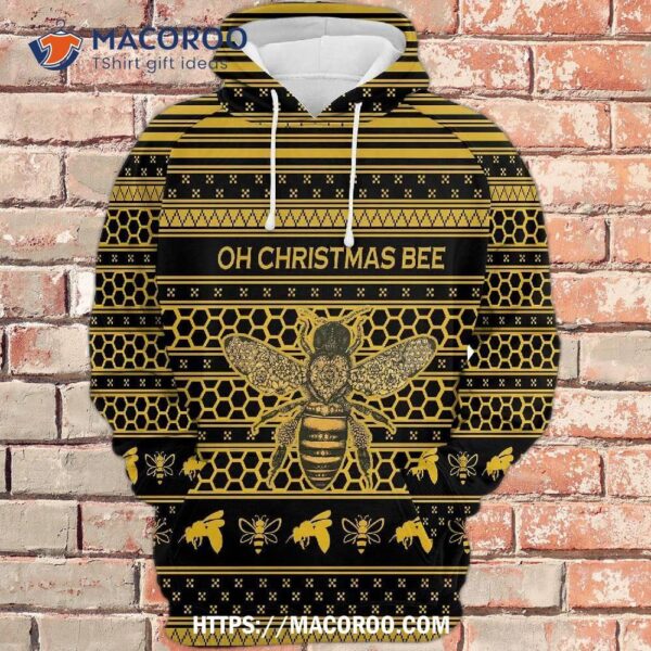 Oh Christmas Bee Christmas All Over Print 3d Hoodie