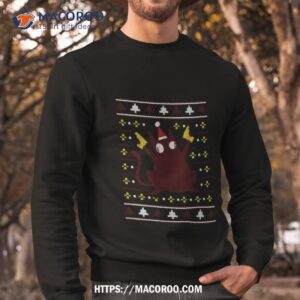 christmas cat holding gun shirt sweatshirt