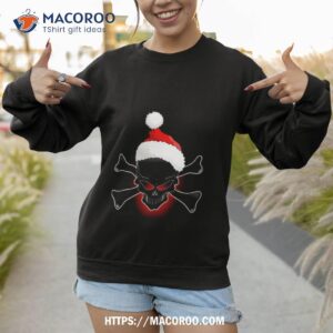 christmas evil santa black skull shirt sweatshirt 1