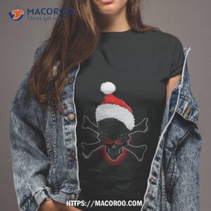 Christmas Evil Santa Black Skull Shirt