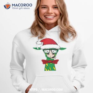 christmas giraffe with glasses shirt hoodie 1