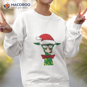 christmas giraffe with glasses shirt sweatshirt 2
