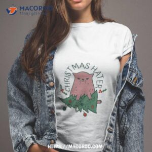 Christmas Hater Angry Cat Shirt