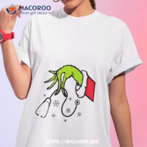 Christmas Nurse Grinch Santa Snow Shirt