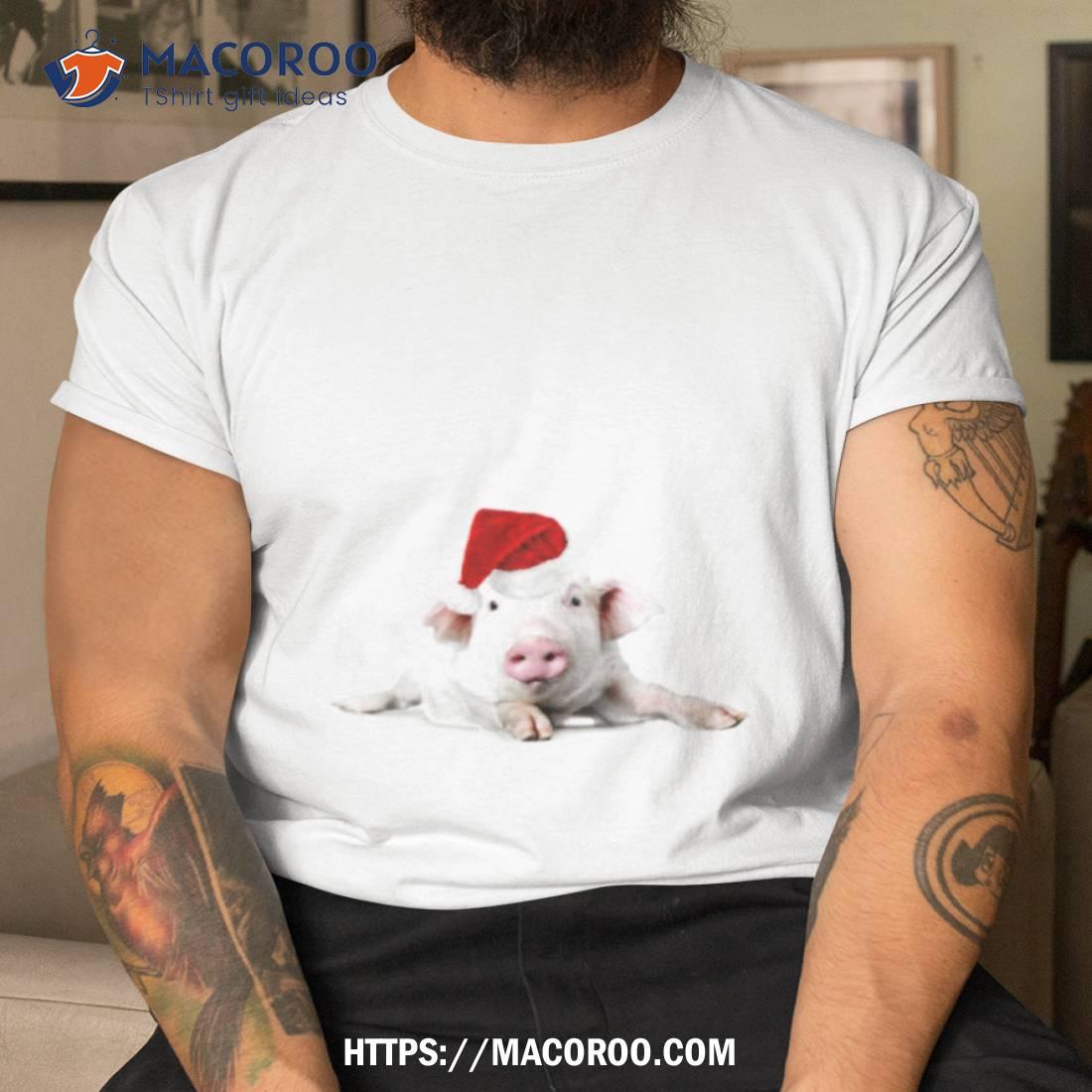 Christmas Piggy Wearing Santa Hat Shirt Christmas Piggy Wearing Santa Hat Shirt