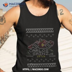 christmas pixel carlos 55 sainz shirt tank top 3