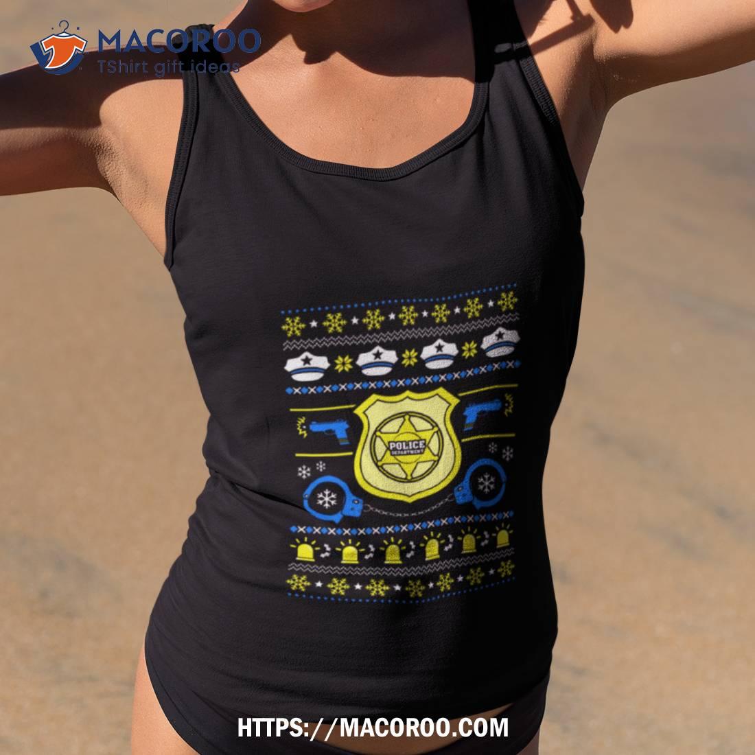 Christmas Police Badge With Guns Handcuffs Xmas Shirt Christmas Police Badge With Guns Handcuffs Xmas Shirt