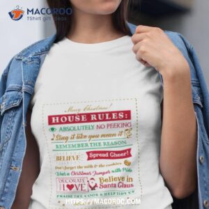 christmas rules cute and funny christmas jumper shirt tshirt