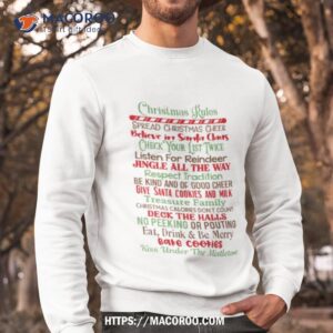 christmas rules shirt sweatshirt