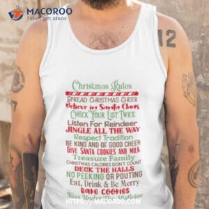 christmas rules shirt tank top