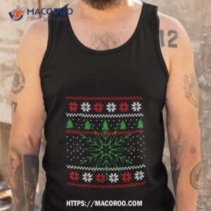 christmas snow snowflakes pattern fir trees shirt tank top