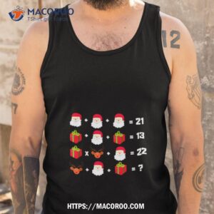 christmas teacher math equations shirt tank top