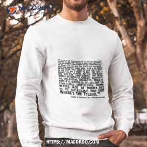 christmas vacation wheres the tylenol shirt sweatshirt