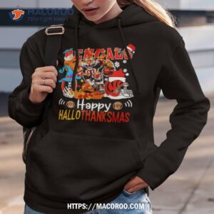 Cincinnati Bengals Mascot Happy Hallothanksmas Shirt 2 cincinnati bengals mascot happy hallothanksmas shirt hoodie 3