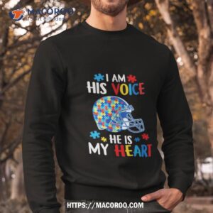 cleveland browns autism awareness i am his voice he is my heart 2023 shirt sweatshirt
