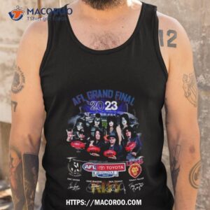 collingwood magpies vs brisbane lions kiss band afl grand finals 2023 signatures t shirt tank top