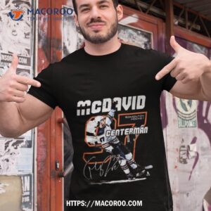 Connor Mcdavid Edmonton Oilers 500 Level Nhl Celebration Signature T Shirt