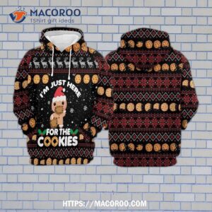 I’m Just Here For The Cookies All Over Print 3D Hoodie