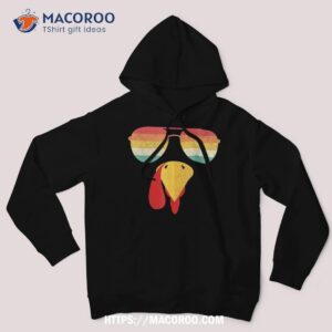 Cool Turkey Face With Sunglasses Funny Thanksgiving For Boys Shirt