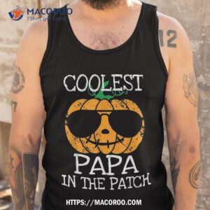 coolest papa in the patch funny halloween dad fathers shirt tank top