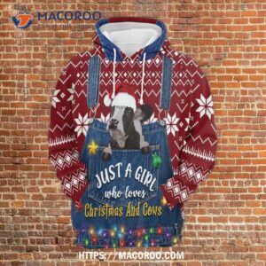 Just A Girl Who Loves Christmas And Crows All Over Print 3D Hoodie