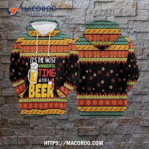 craft beer gosblue unisex 3d sublimation xmas print novelty graphic hoodies for christmas 1