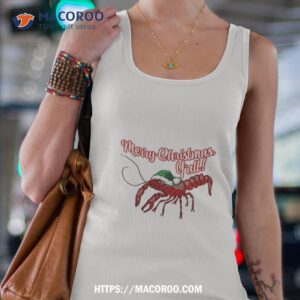 crawfish christmas shirt tank top 4