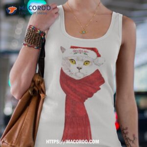 cream british shorthair christmas cat shirt tank top 4