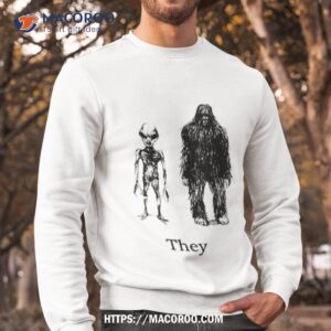 cryptids on sage green shirt sweatshirt