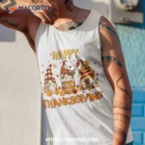 cute gnomes happy thanksgiving fall pumpkin spice kids shirt tank top 1