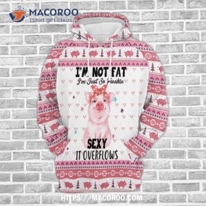 cute pig gosblue unisex 3d sublimation xmas print novelty graphic hoodies for christmas 0