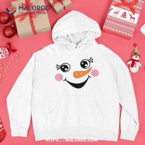 cute snowman face christmas costume shirt hoodie