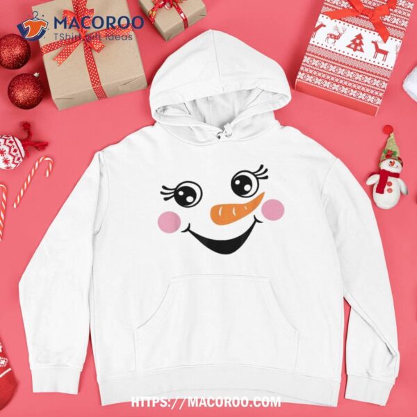 Cute Snowman Face Christmas Costume Shirt