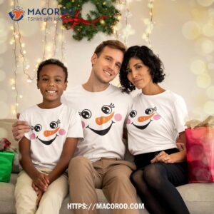 Cute Snowman Face Christmas Costume Shirt