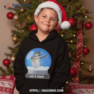 dabbing snowman in snow globe shirt hoodie