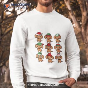 dachshund dogs santa elf merry christmas shirt sweatshirt