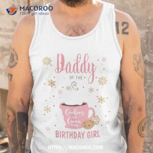 daddy cookies and cocoa winter girl birthday party matching shirt tank top