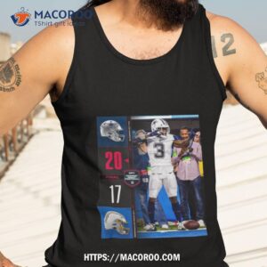 dallas cowboys wins 20 17 los angeles chargers nfl 2023 espn monday night football final score shirt tank top 3