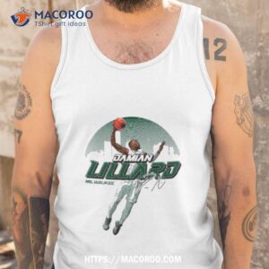 damian lillard milwaukee skyline basketball signatures shirt tank top