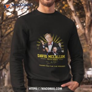 david maccallum 1933 2023 thank you for the memories signature t shirt sweatshirt