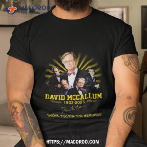 David Maccallum 1933 2023 Thank You For The Memories Signature T Shirt