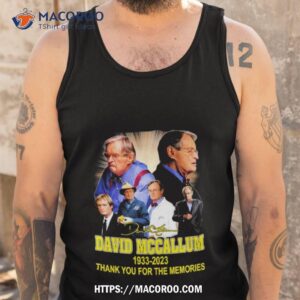 david mccallum 1933 2023 thank you for the memories signature shirt tank top
