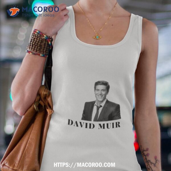 David Muir Black And White Shirt