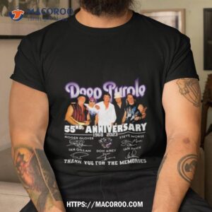 deep purple band 55nd anniversary 1968 2023 thank you for the memories signatures t shirt tshirt