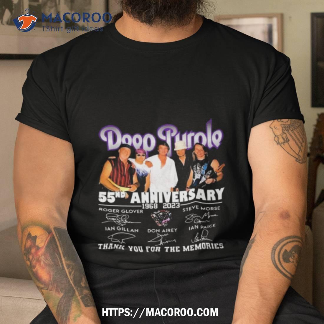 Deep Purple Band 55nd Anniversary 1968 2023 Thank You For The Memories Signatures T Shirt Deep Purple Band 55nd Anniversary 1968 2023 Thank You For The Memories Signatures T Shirt