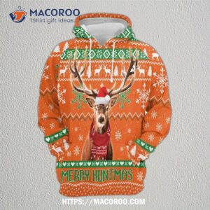 Merry Huntmas Christmas All Over Print 3D Hoodie