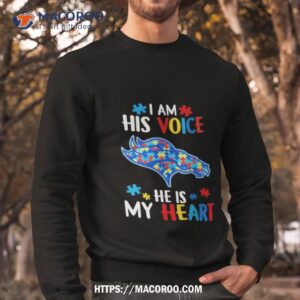 denver broncos autism awareness i am his voice he is my heart 2023 shirt sweatshirt