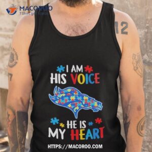 denver broncos autism awareness i am his voice he is my heart 2023 shirt tank top