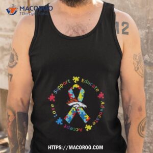 denver broncos autism support educate advocate accept love shirt tank top